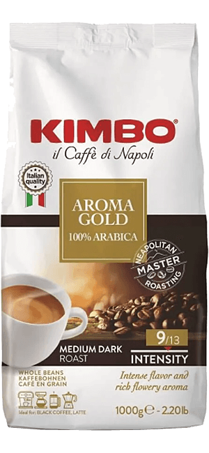 Kimbo Aroma Gold 100% Arabica 1000g Bohnen