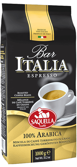 Saquella Bar Italia 100% Arabica 1000g Bohnen