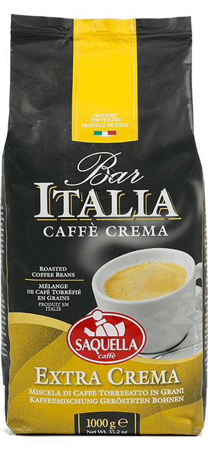 Saquella Bar Italia Extra Crema 1000g Bohnen